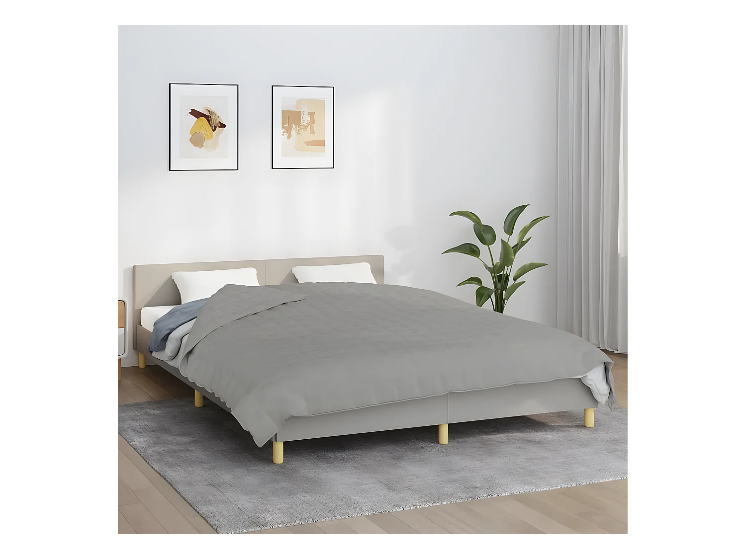 Couverture lestée Gris 220x240 cm 15 kg Tissu FR891853