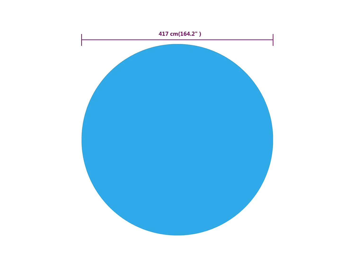 Couverture de piscine Bleu 417 cm PE FR945167