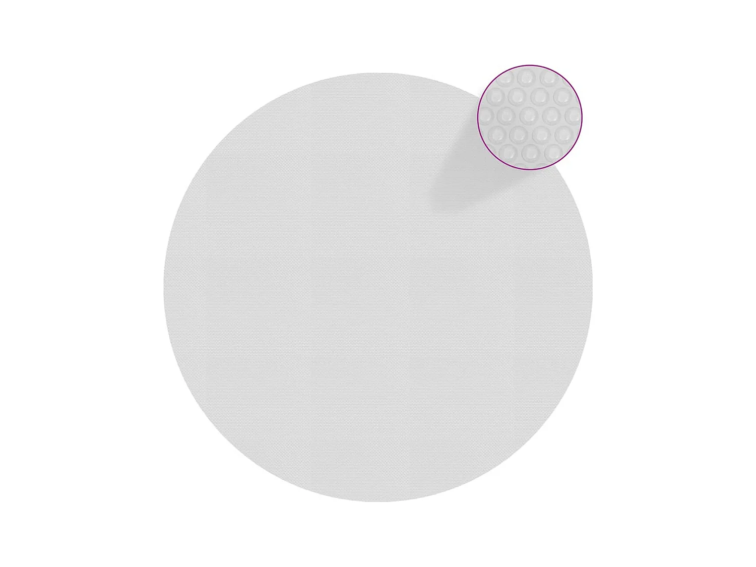 Film solaire de piscine flottant PE 381 cm Gris FR765877