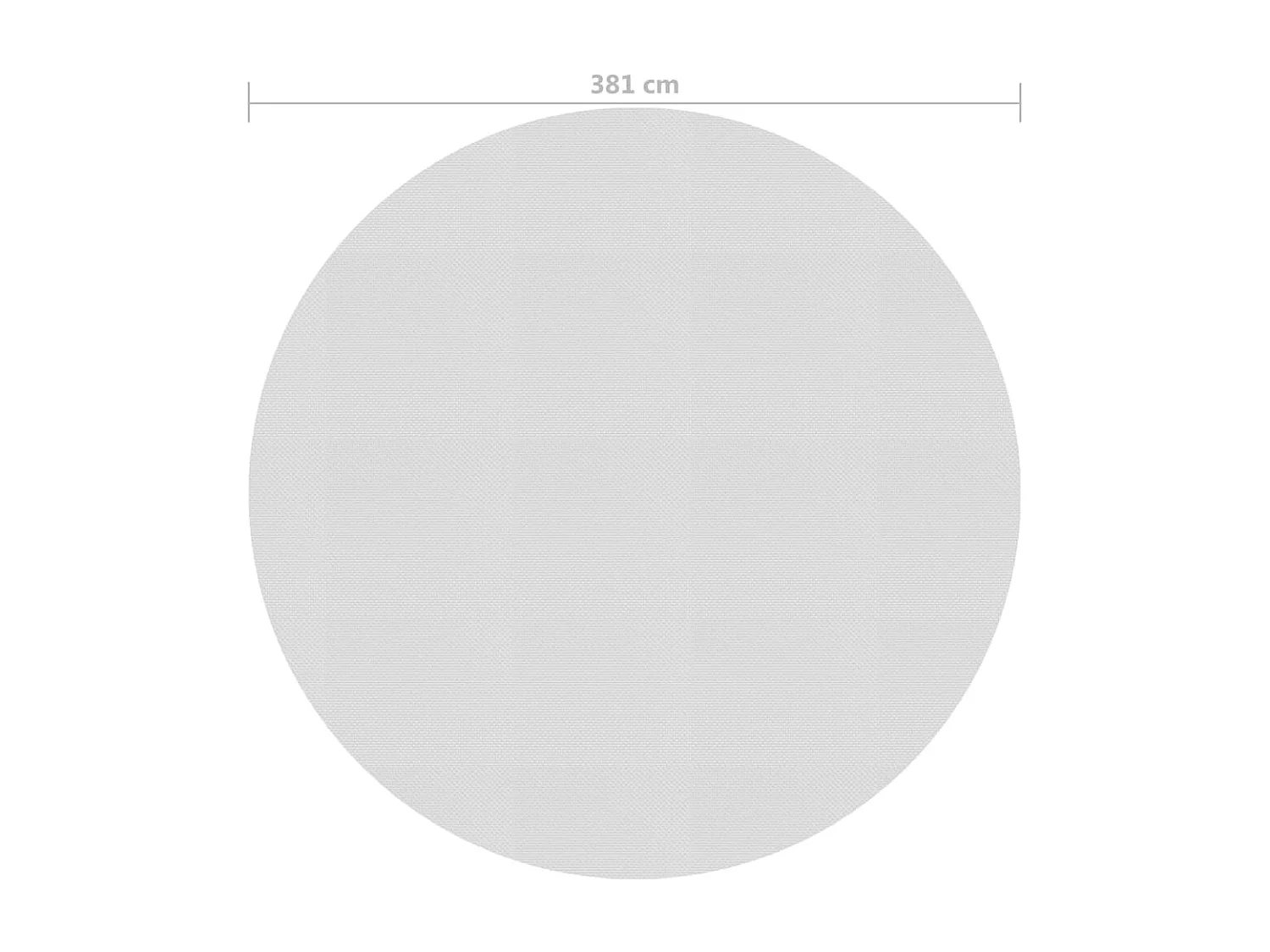 Película p/ piscina PE solar flutuante 381 cm cinzento PT622359