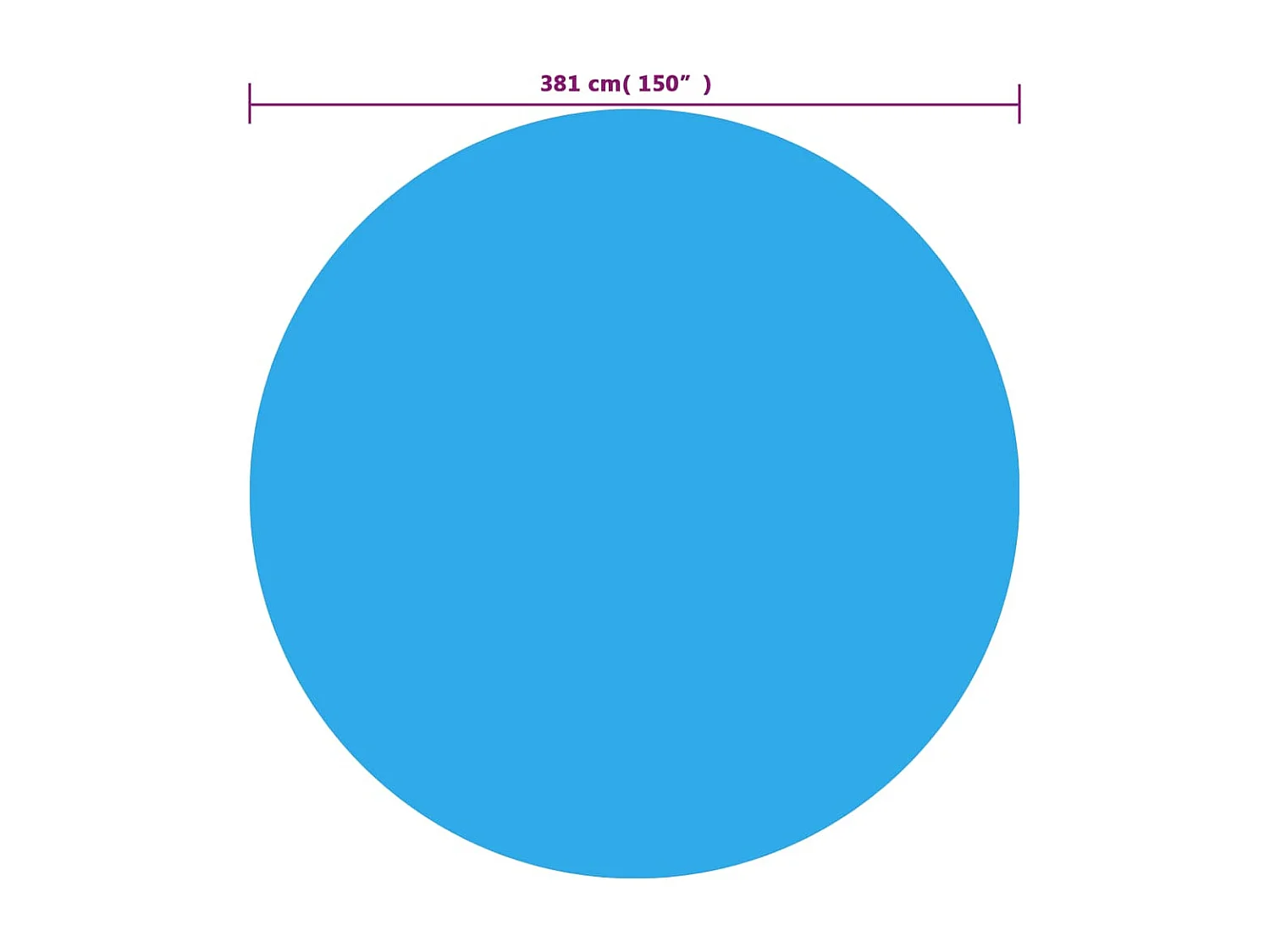 Film solaire de piscine ronde PE 381 cm Bleu FR726321