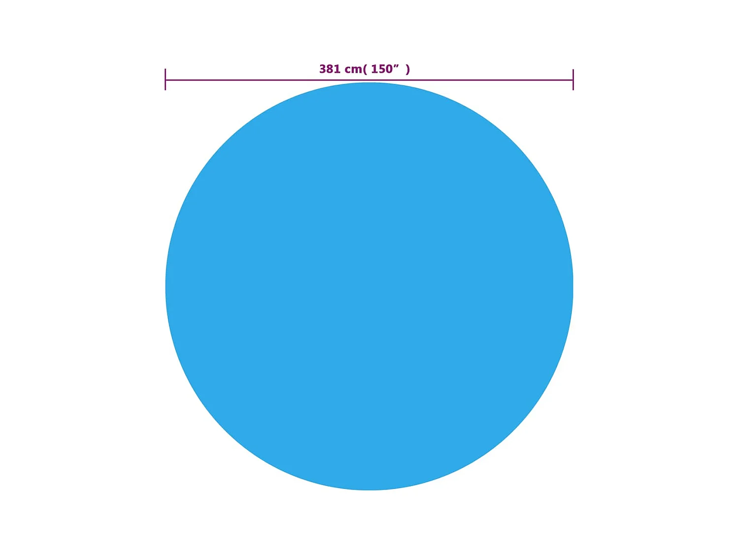 Solar zwembadfolie drijvend rond 381 cm PE blauw BE790951