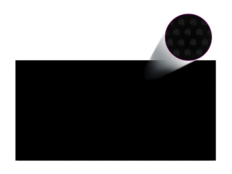 Film solaire de piscine PE rectangulaire flottant 10x5 m Noir FR619448