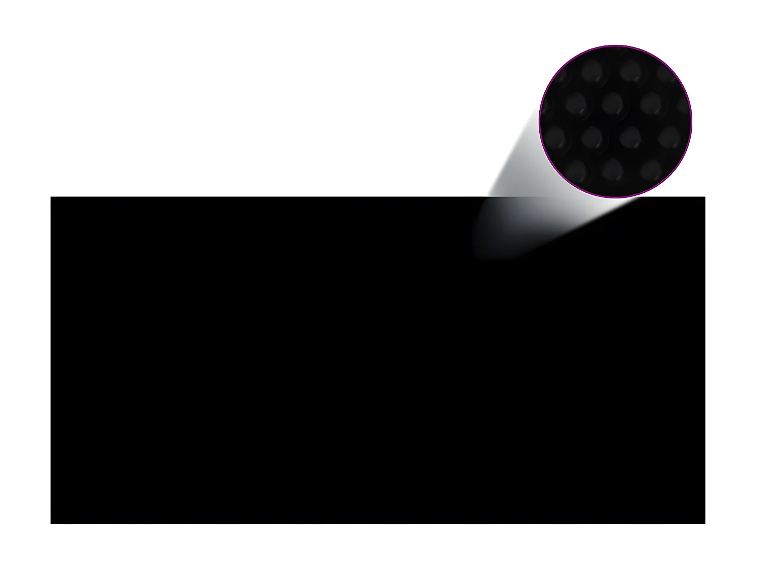 Capa solar flutuante de PE para piscinas preta 10x5 m PT836777