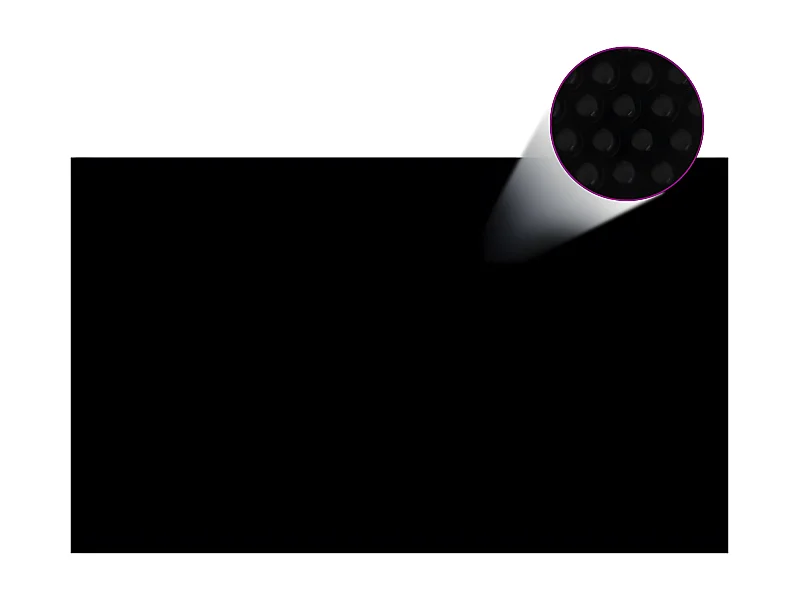 Couverture de piscine rectangulaire 1000x600 cm PE Noir FR278218