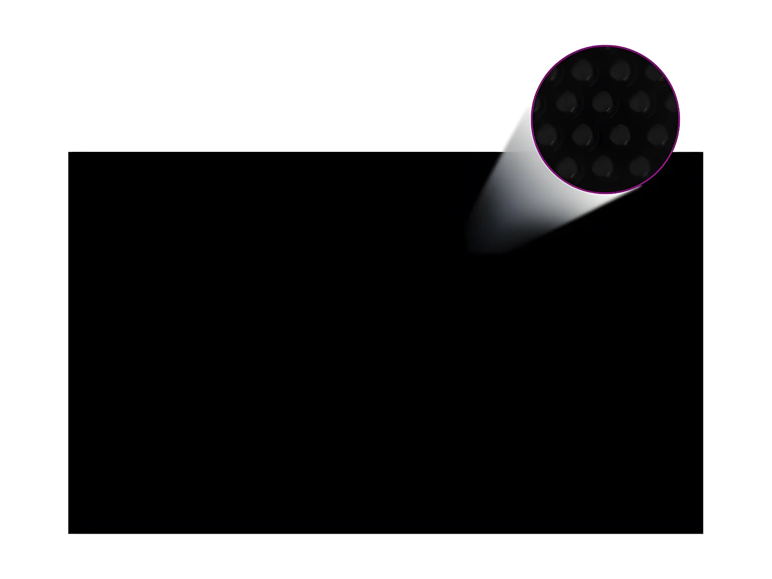 Couverture de piscine rectangulaire 1000x600 cm PE Noir FR278218