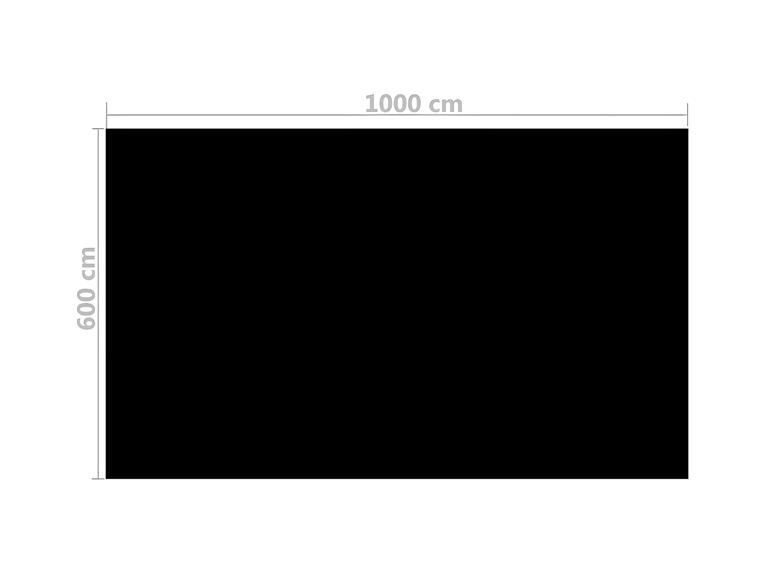 Couverture de piscine rectangulaire 1000x600 cm PE Noir FR278218