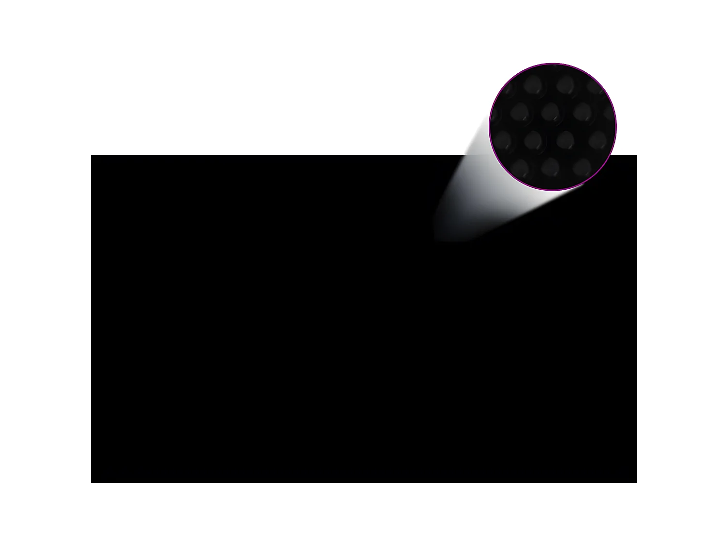 Couverture de piscine rectangulaire 1000x600 cm PE Noir FR278218