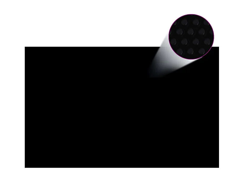 Film solaire de piscine PE rectangulaire flottant 8x5 m Noir FR923032