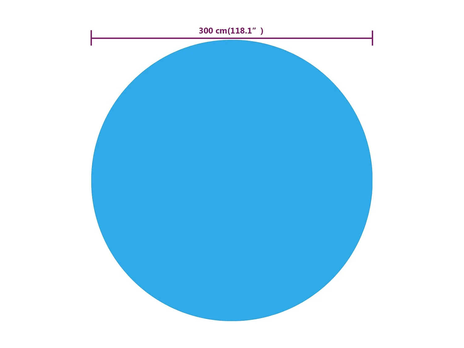 Película para piscina PE solar flutuante redondo 300 cm azul PT128509