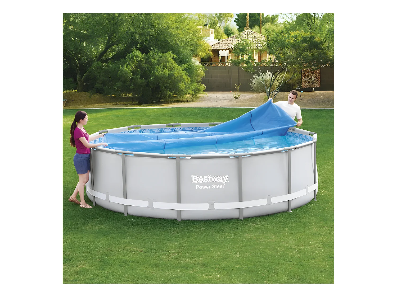 Couverture solaire de piscine Flowclear 427 cm FR761950