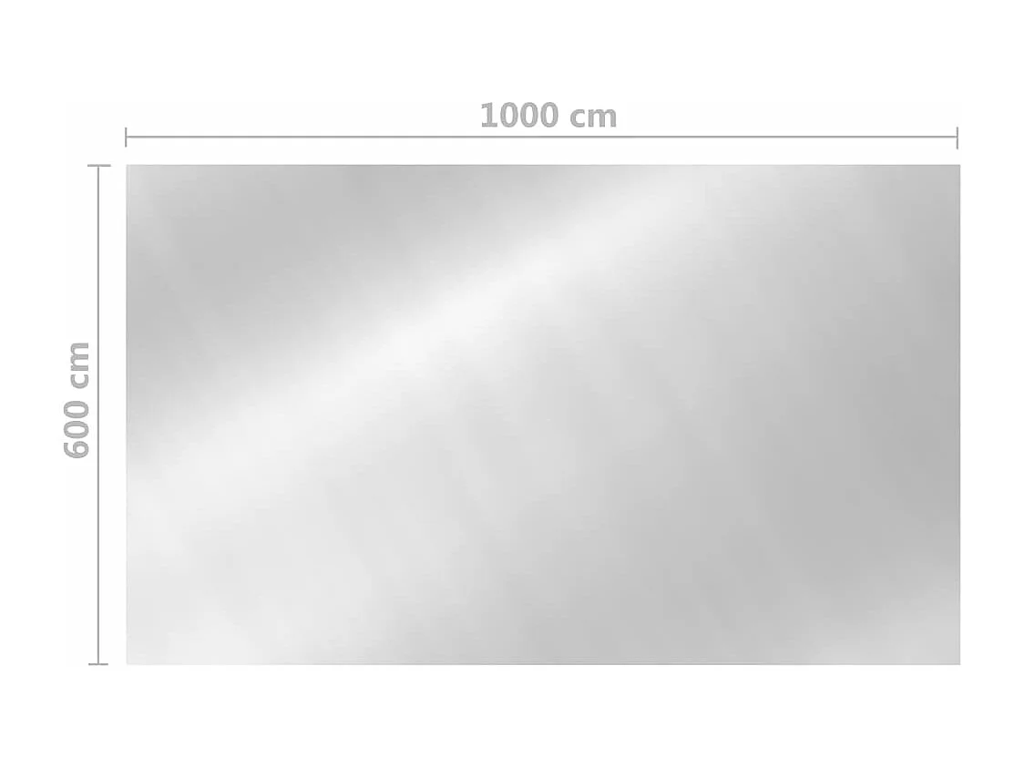 Zwembadhoes rechthoekig 1000x600 cm PE zilverkleurig BE123260