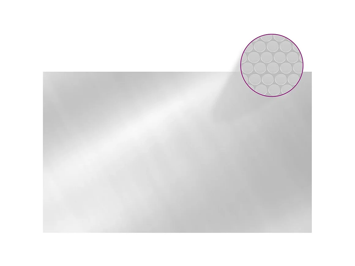 Couverture de piscine rectangulaire 1000x600 cm PE Argenté FR802361