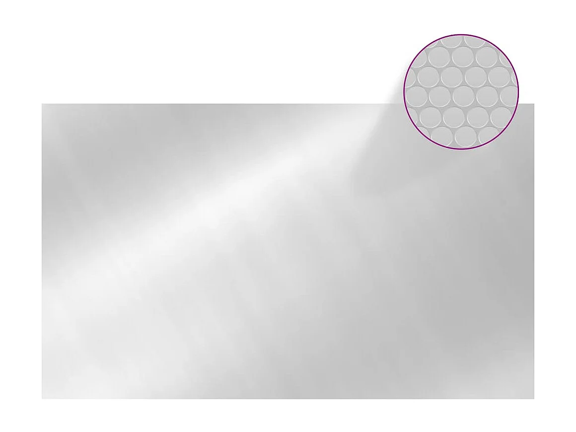 Couverture de piscine rectangulaire 1000x600 cm PE Argenté FR802361