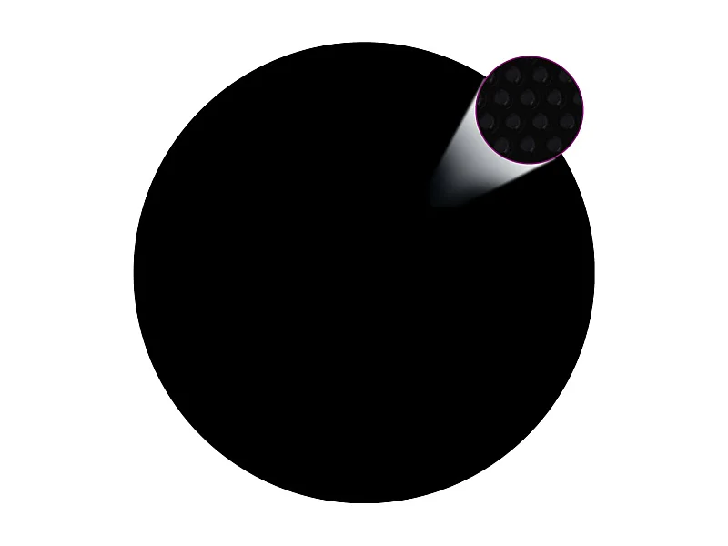 Couverture de piscine Noir 300 cm PE FR873139