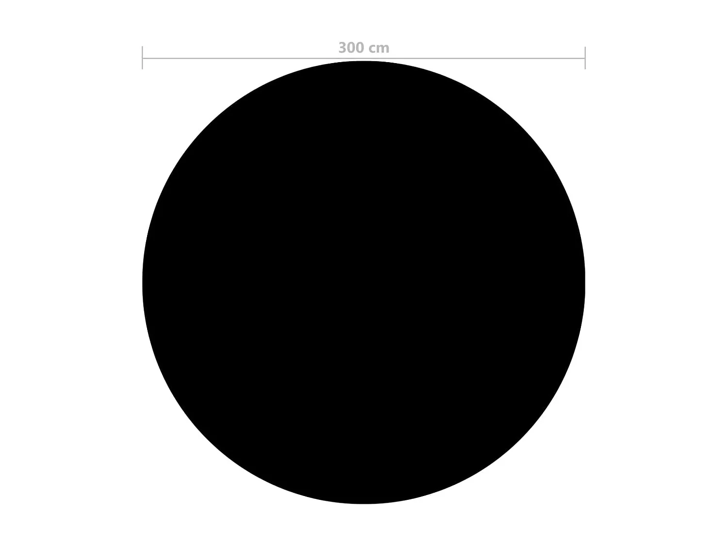 Cobertura para piscina 300 cm PE preto PT759099