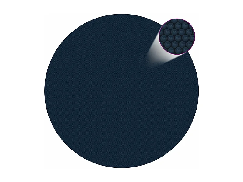 Film solaire de piscine flottant PE 356 cm Noir et bleu FR495369