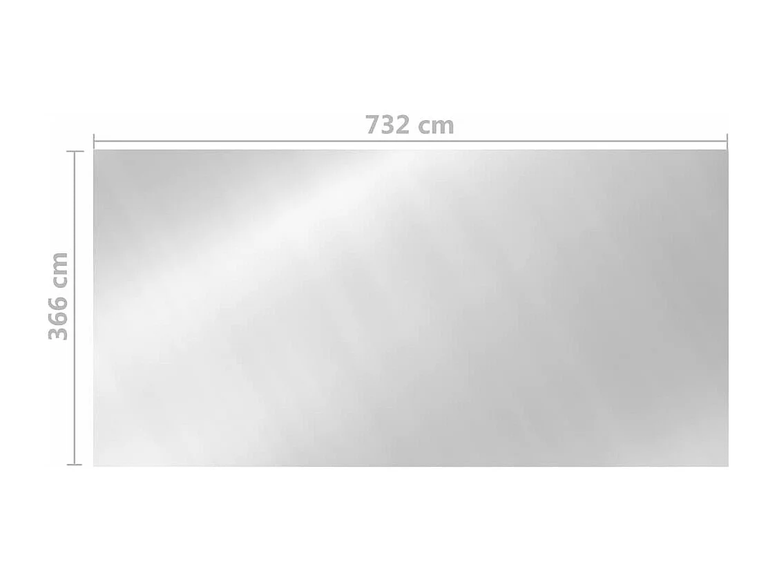 Couverture de piscine Argenté 732x366 cm PE FR308346