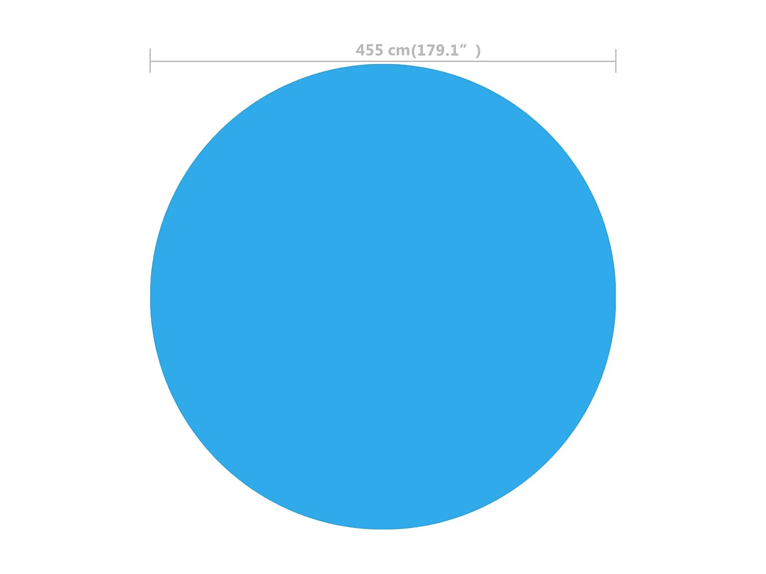 Film solaire de piscine ronde PE 455 cm Bleu FR995304