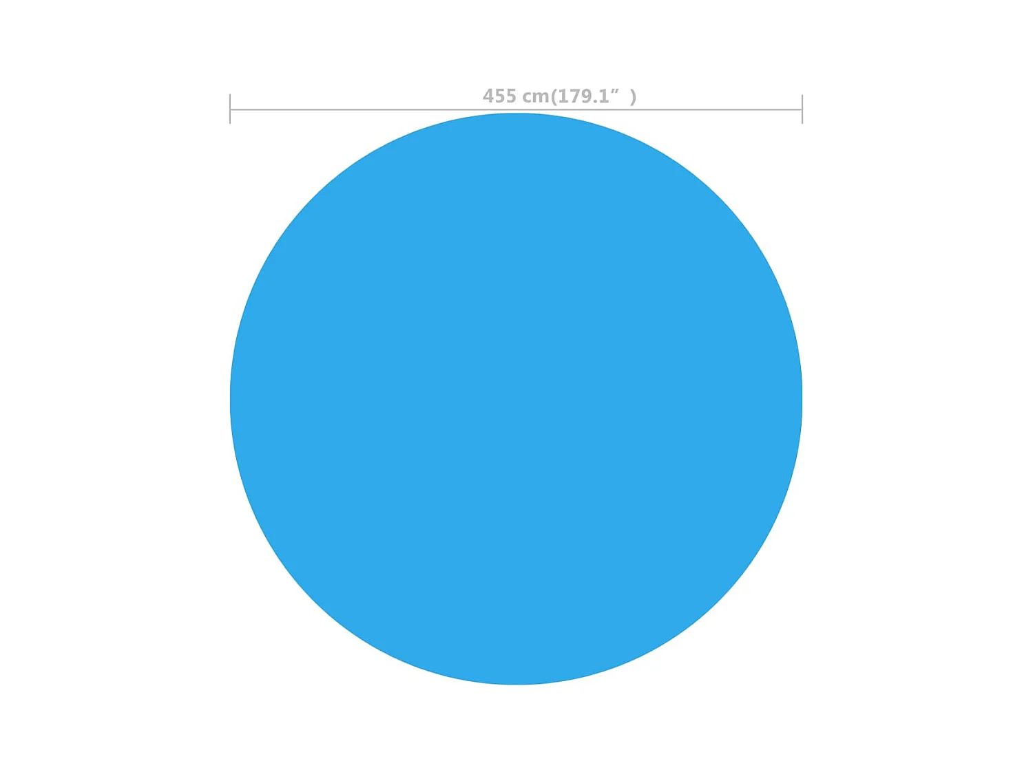 Cubierta solar de piscina de PE redonda y flotante 455 cm azul ES824284