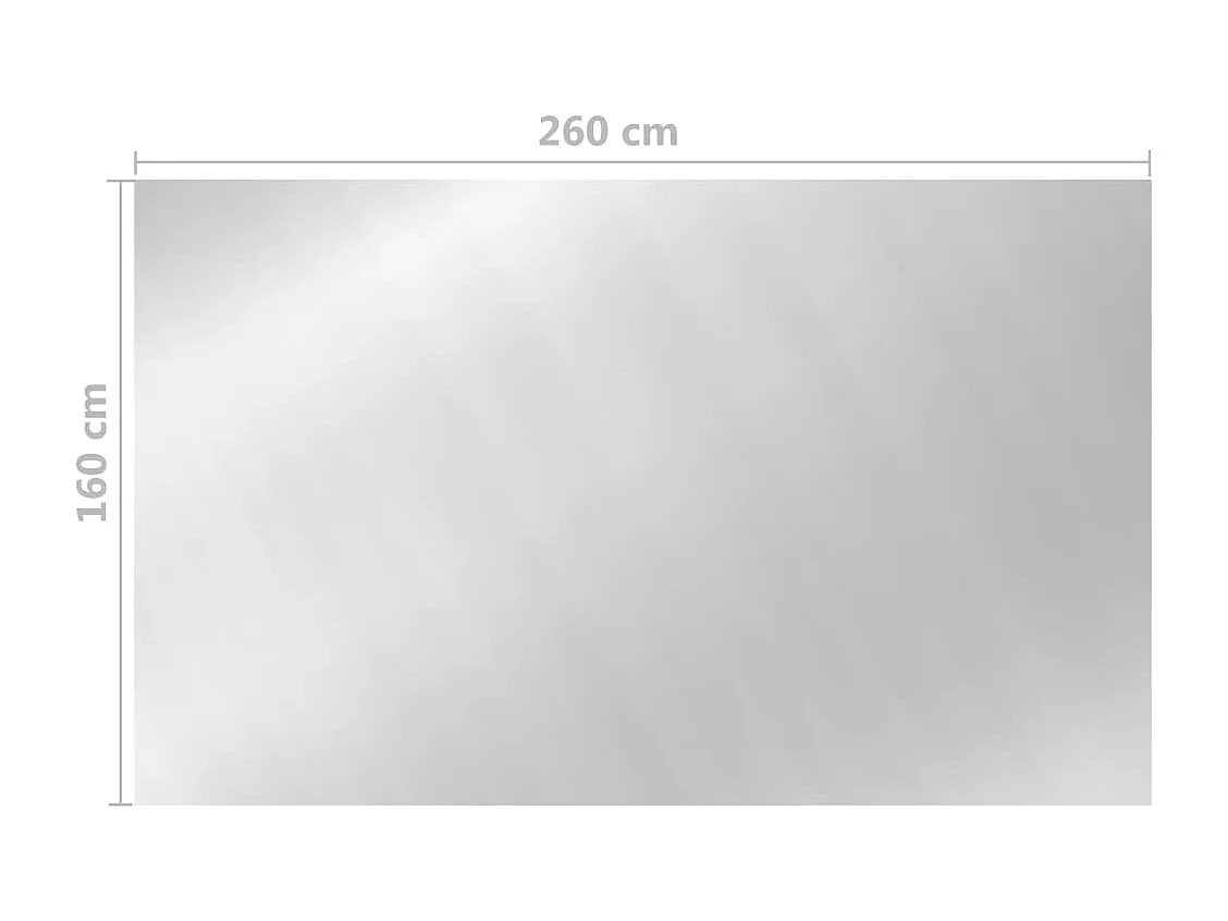 Zwembadhoes 260x160 cm PE zilverkleurig BE375300