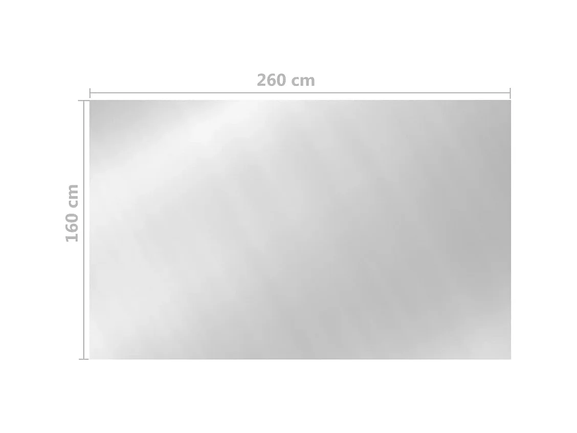 Couverture de piscine Argenté 260x160 cm PE FR782974