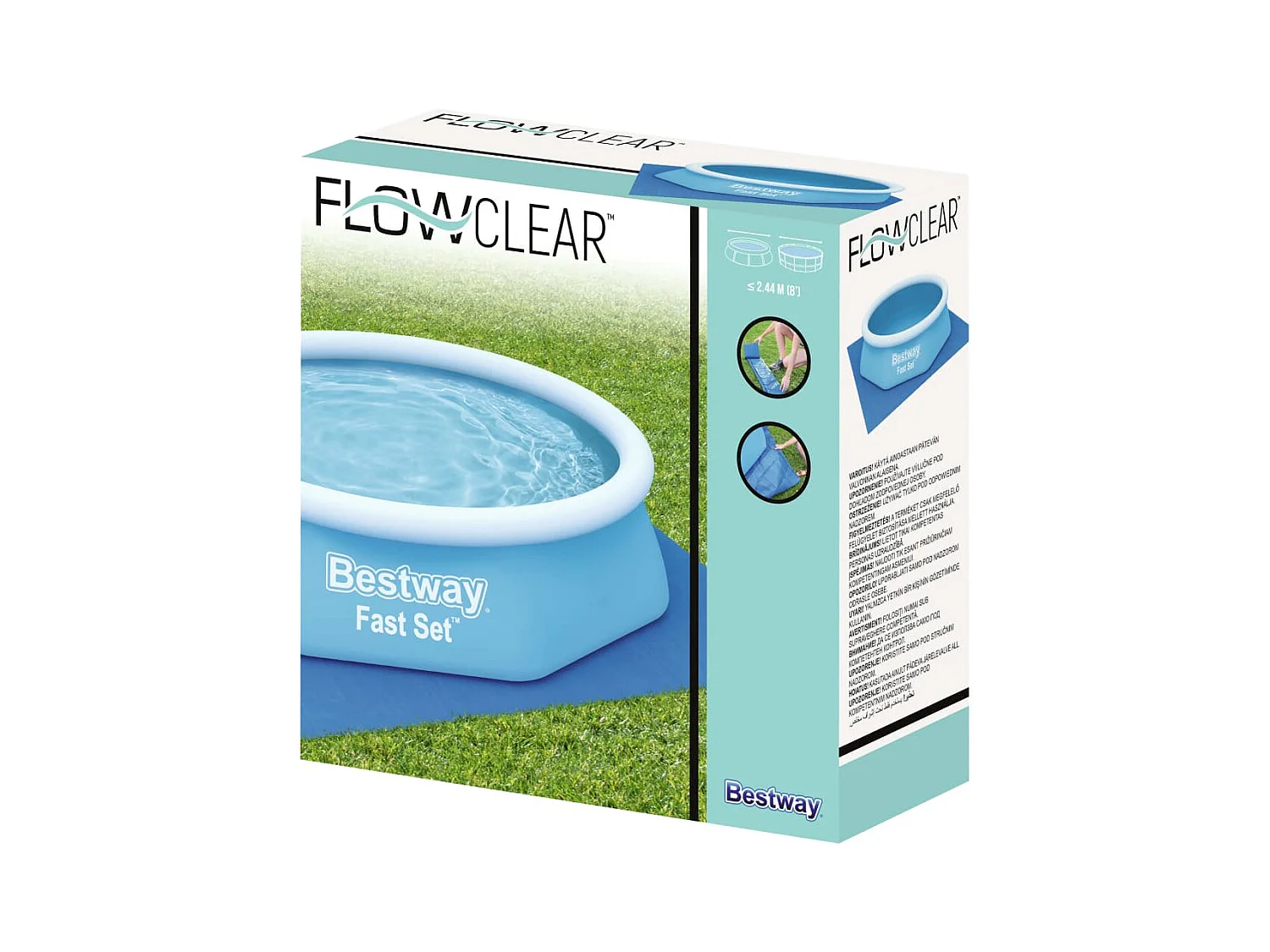 Zwembadgrondzeil Flowclear 274x274 cm BE446066