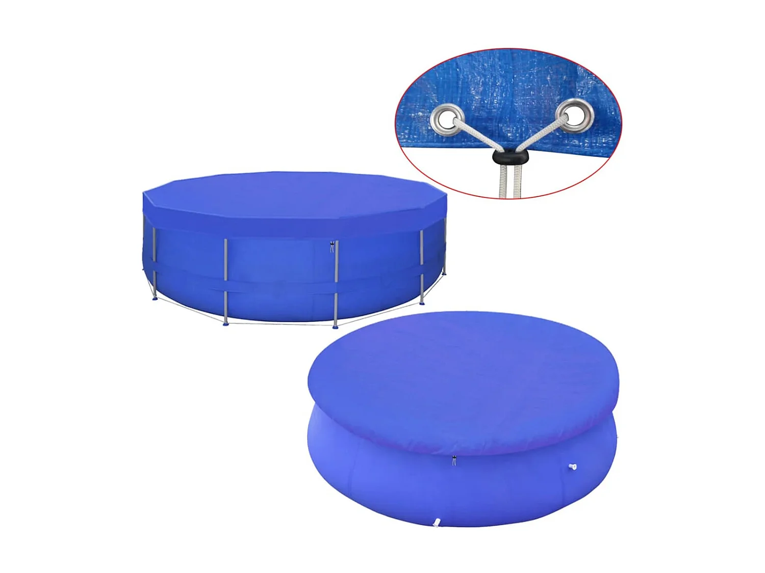 Couverture de piscine PE Ronde 460 cm 90 g/m² FR764674