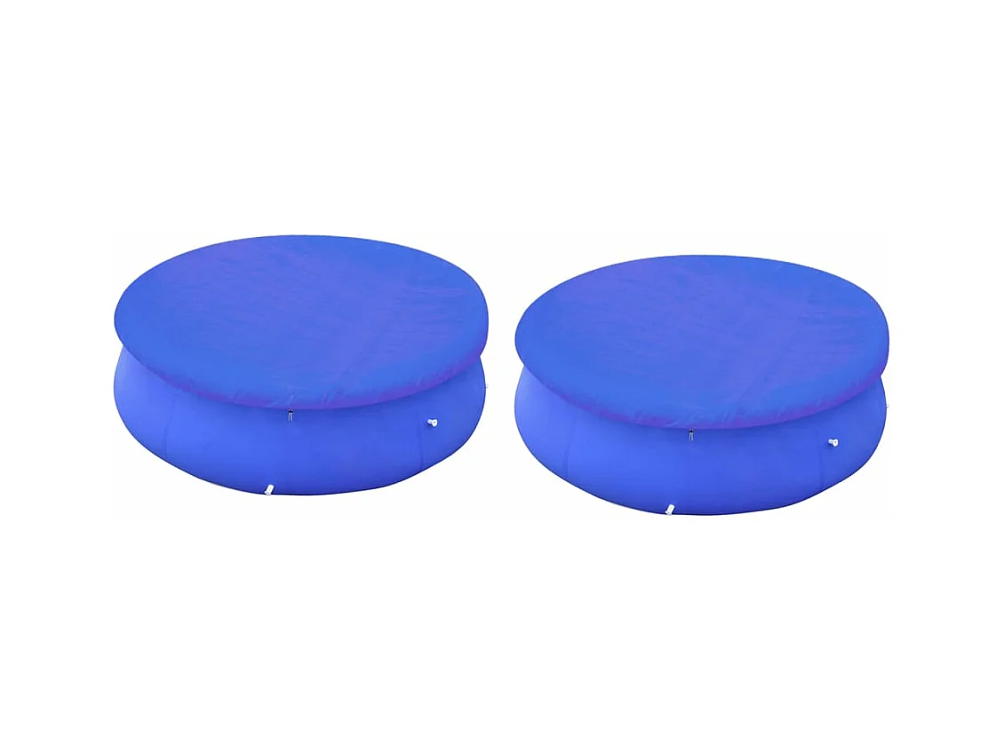 Couvertures de piscines rondes hors sol de 450-457 cm 2 pcs FR982451