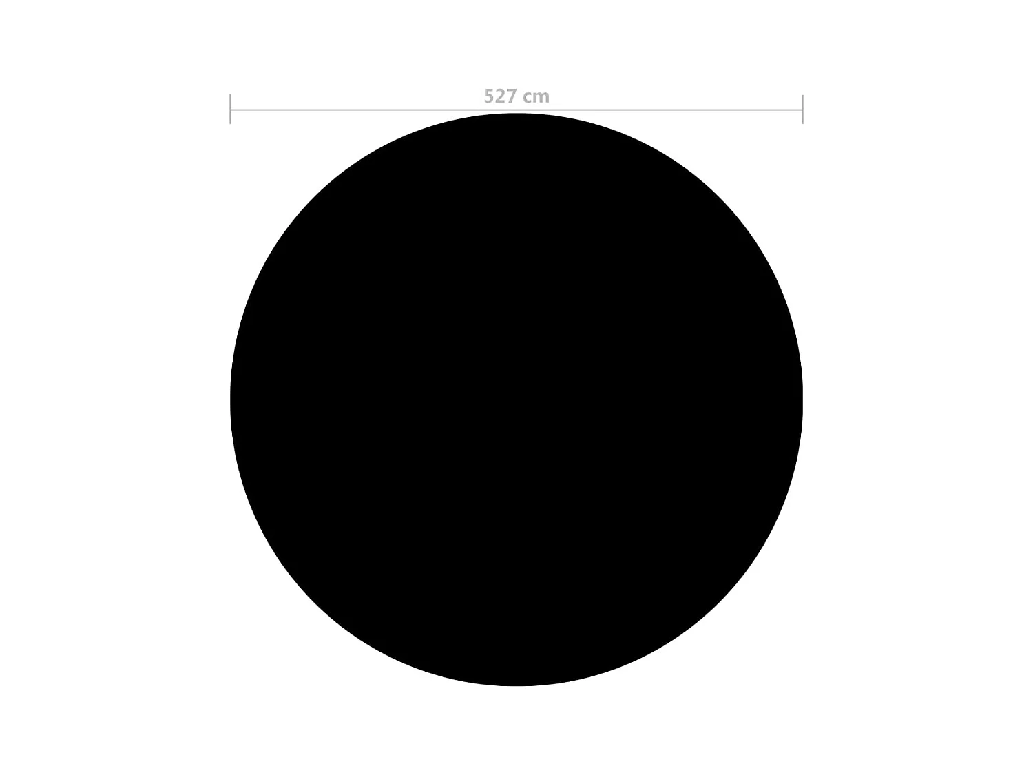 Cubierta de piscina PE negro 527 cm ES739666