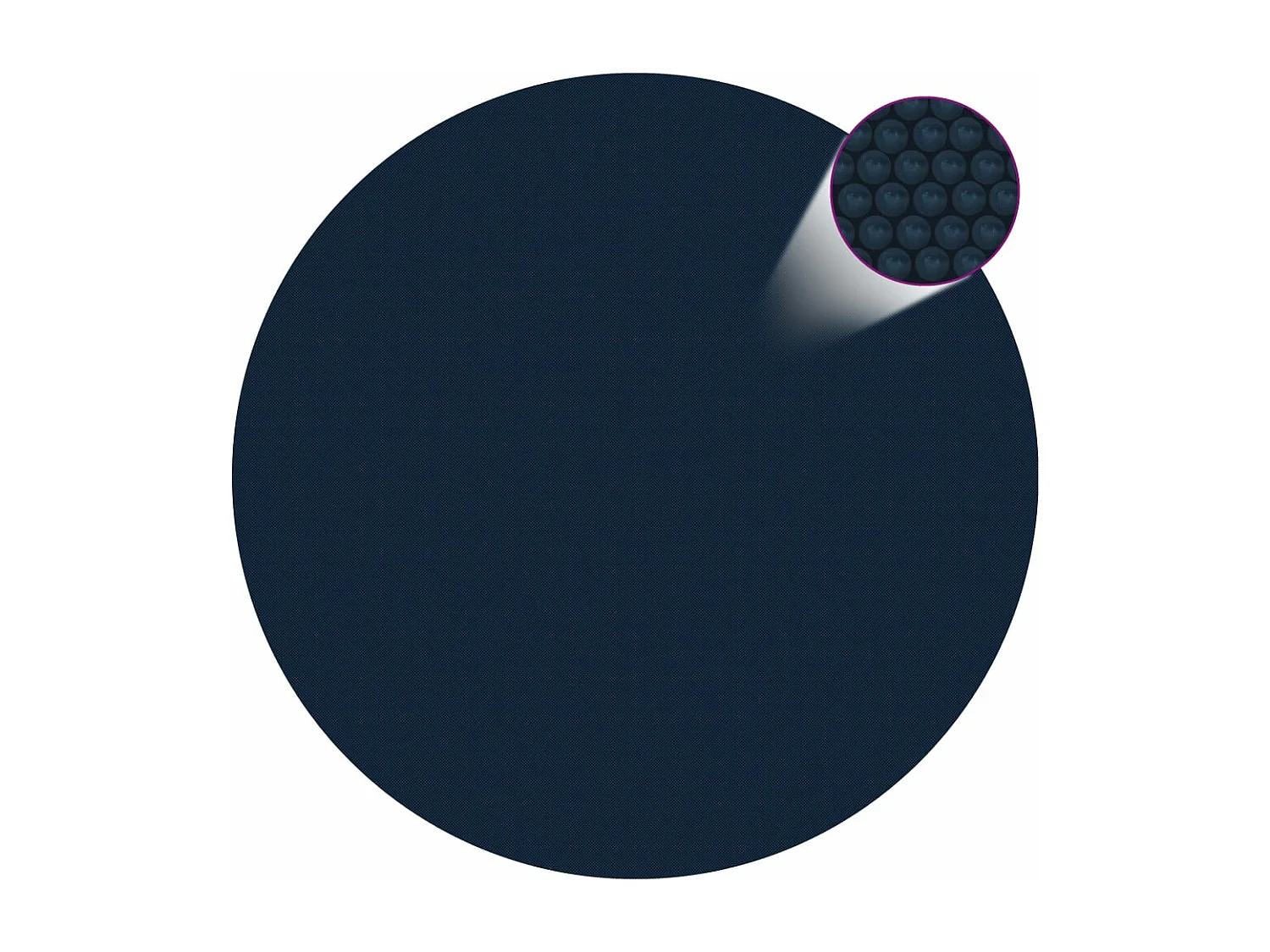 Película p/ piscina PE solar flutuante 381 cm preto e azul PT421505