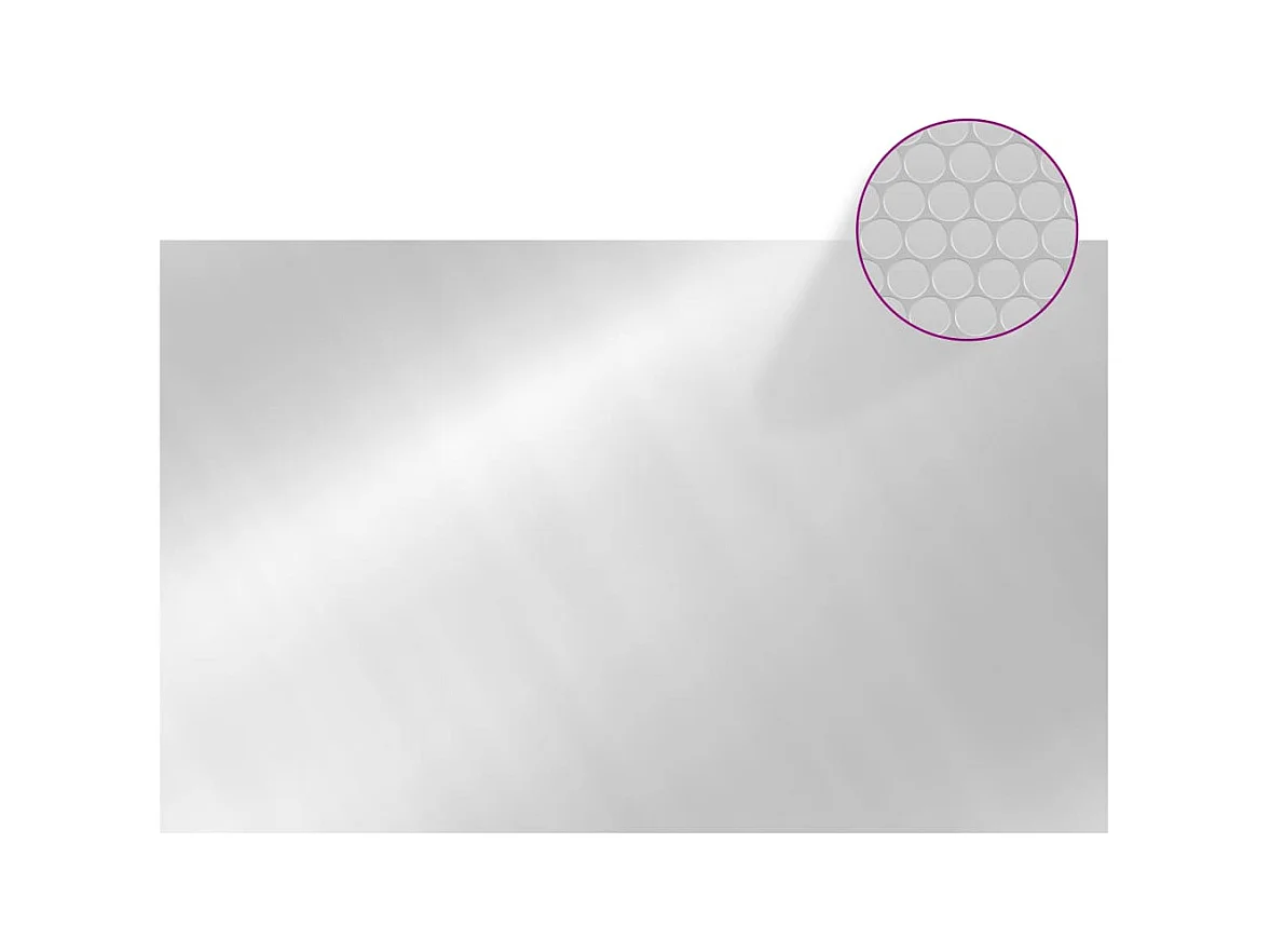Couverture de piscine rectangulaire 800x500 cm PE Argenté FR482044
