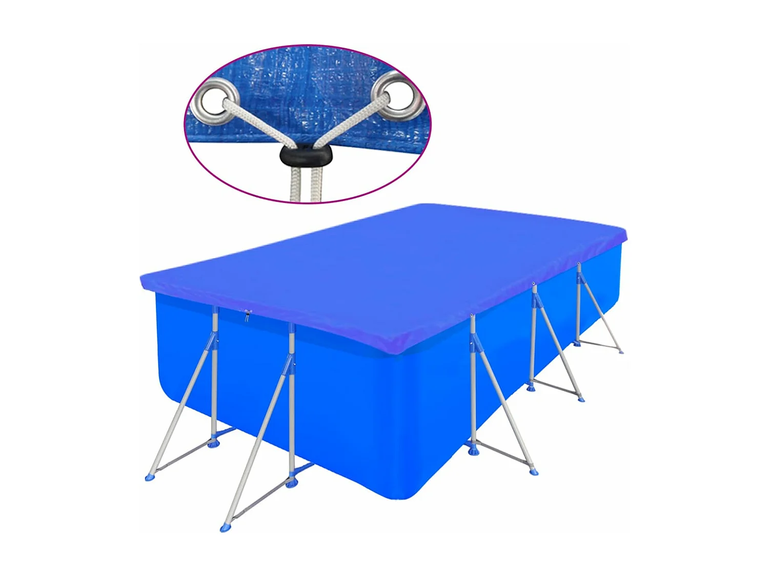 Couvertures de piscine 2 pcs PE Rectangulaire 90 g/m² 540x270cm FR780903