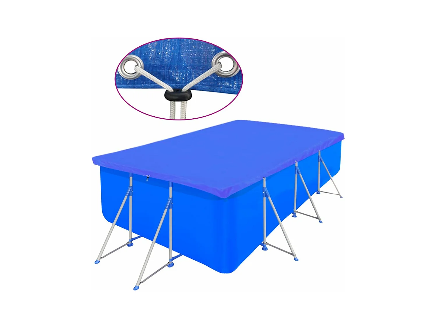 Couvertures de piscine 2 pcs PE Rectangulaire 90 g/m² 540x270cm FR780903