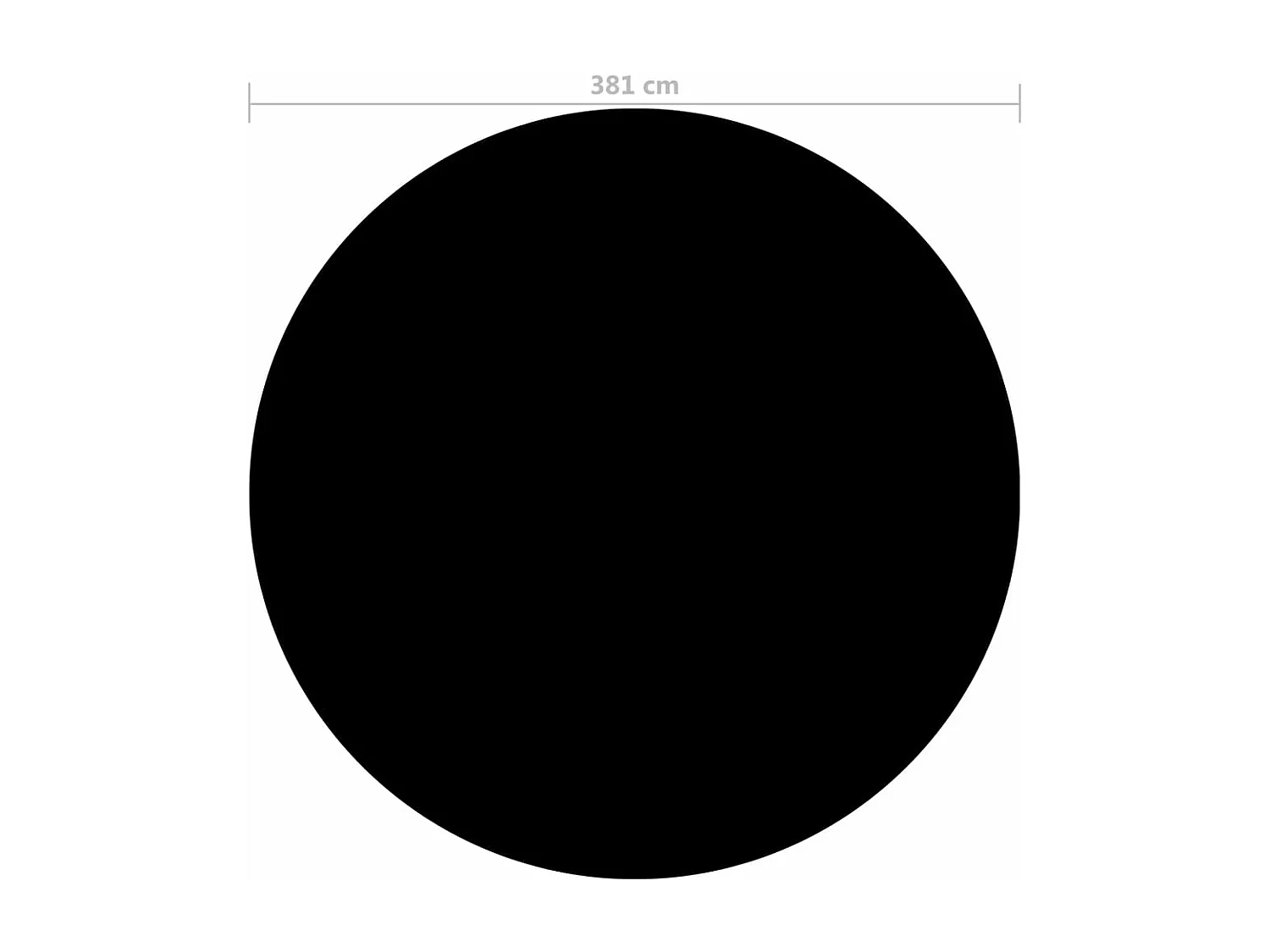 Couverture de piscine Noir 381 cm PE FR643976