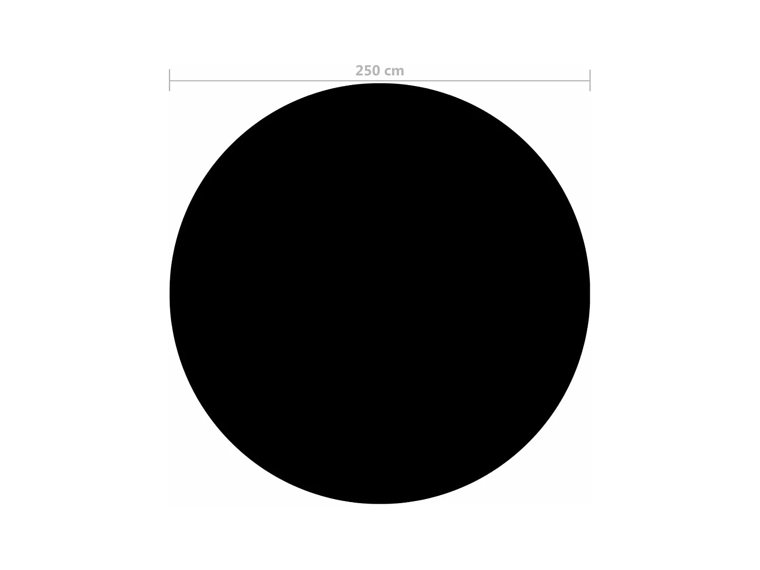 Couverture de piscine Noir 250 cm PE FR208259