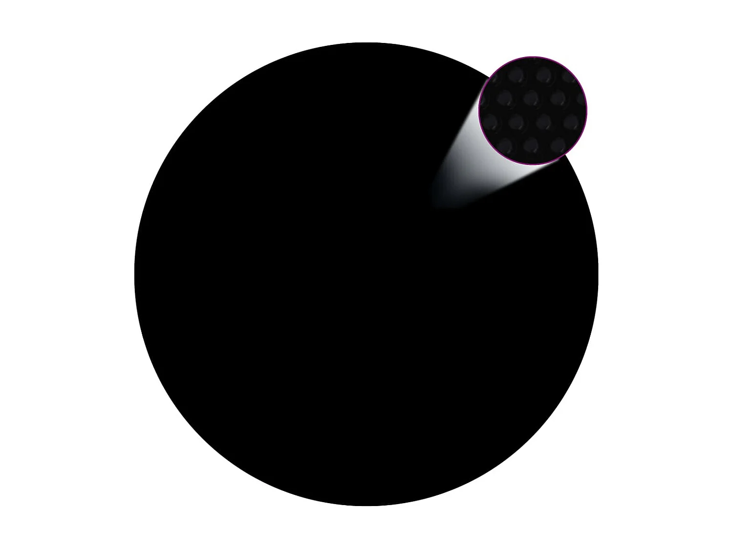 Couverture de piscine Noir 250 cm PE FR208259