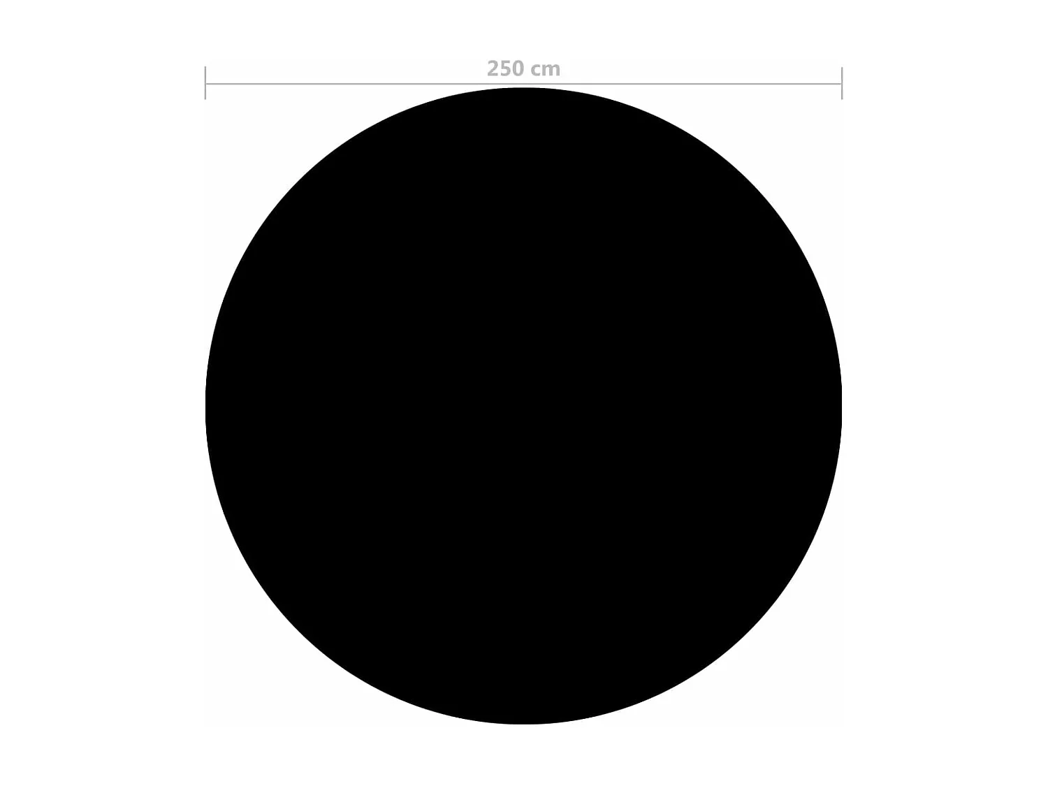 Couverture de piscine Noir 250 cm PE FR208259