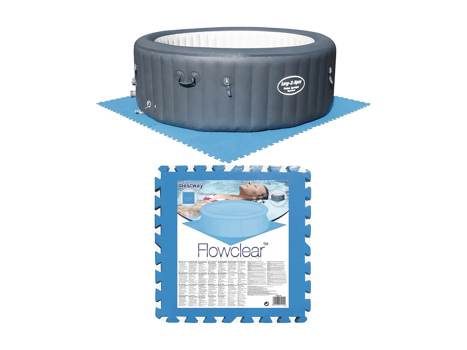 Protetores para piso de piscinas 8 pcs azul 58220 PT695817