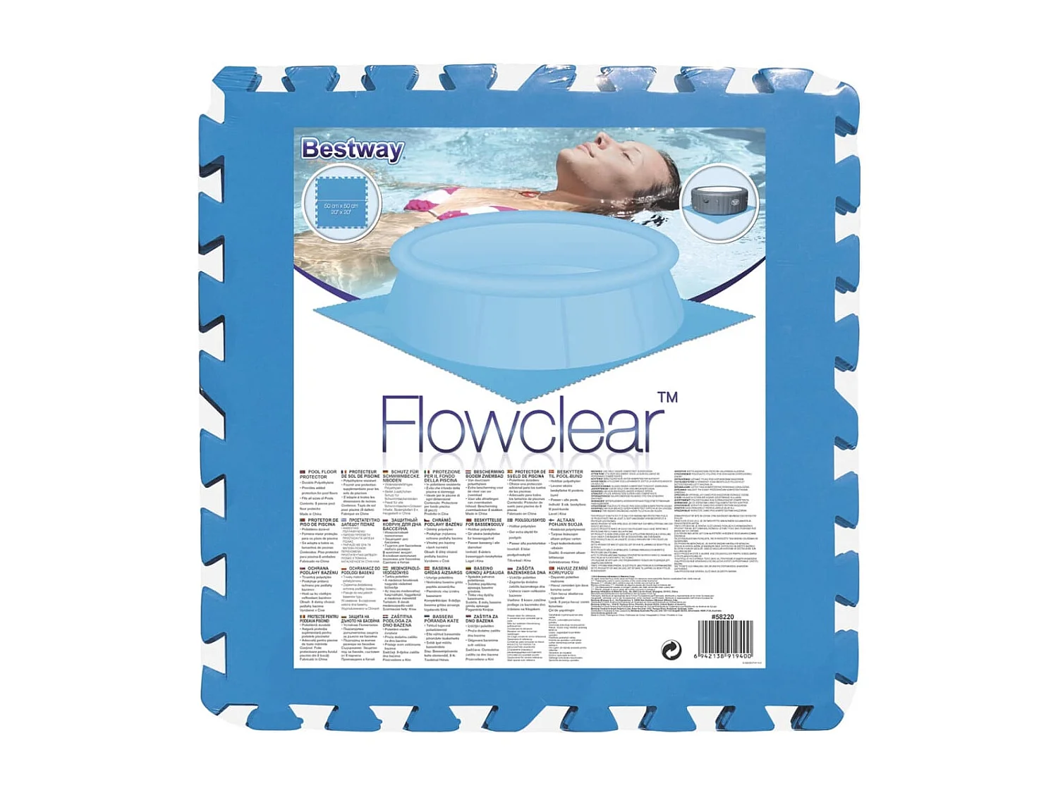 Protetores para piso de piscinas 8 pcs azul 58220 PT695817