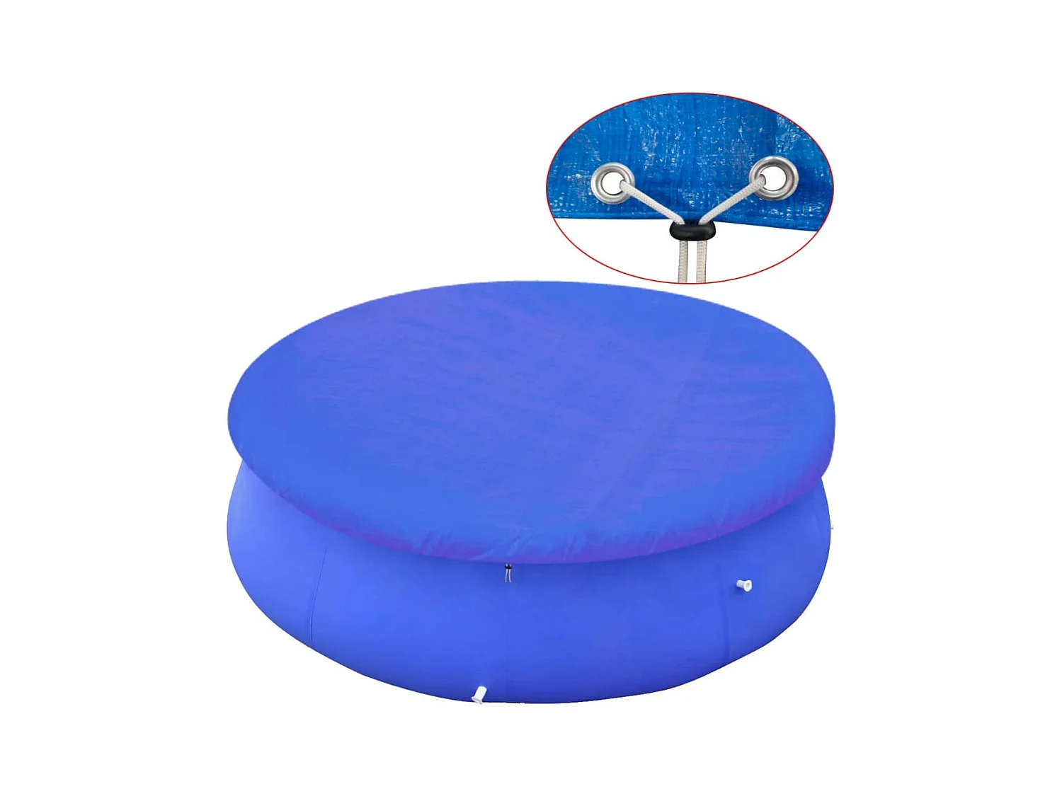 Couvertures de piscines rondes hors sol de 360-367 cm 2 pcs FR670203