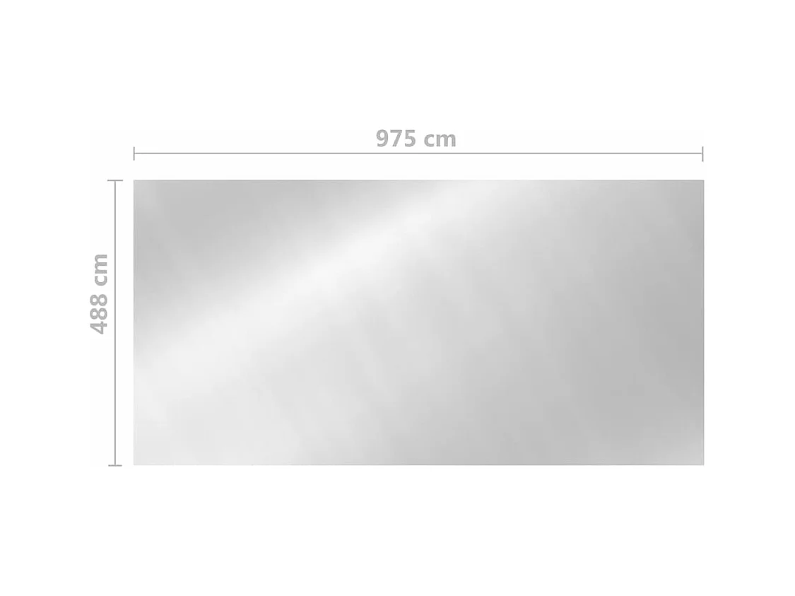 Couverture de piscine Argenté 975x488 cm PE FR601368