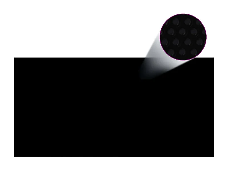 Couverture de piscine Noir 549 x 274 cm PE FR334474