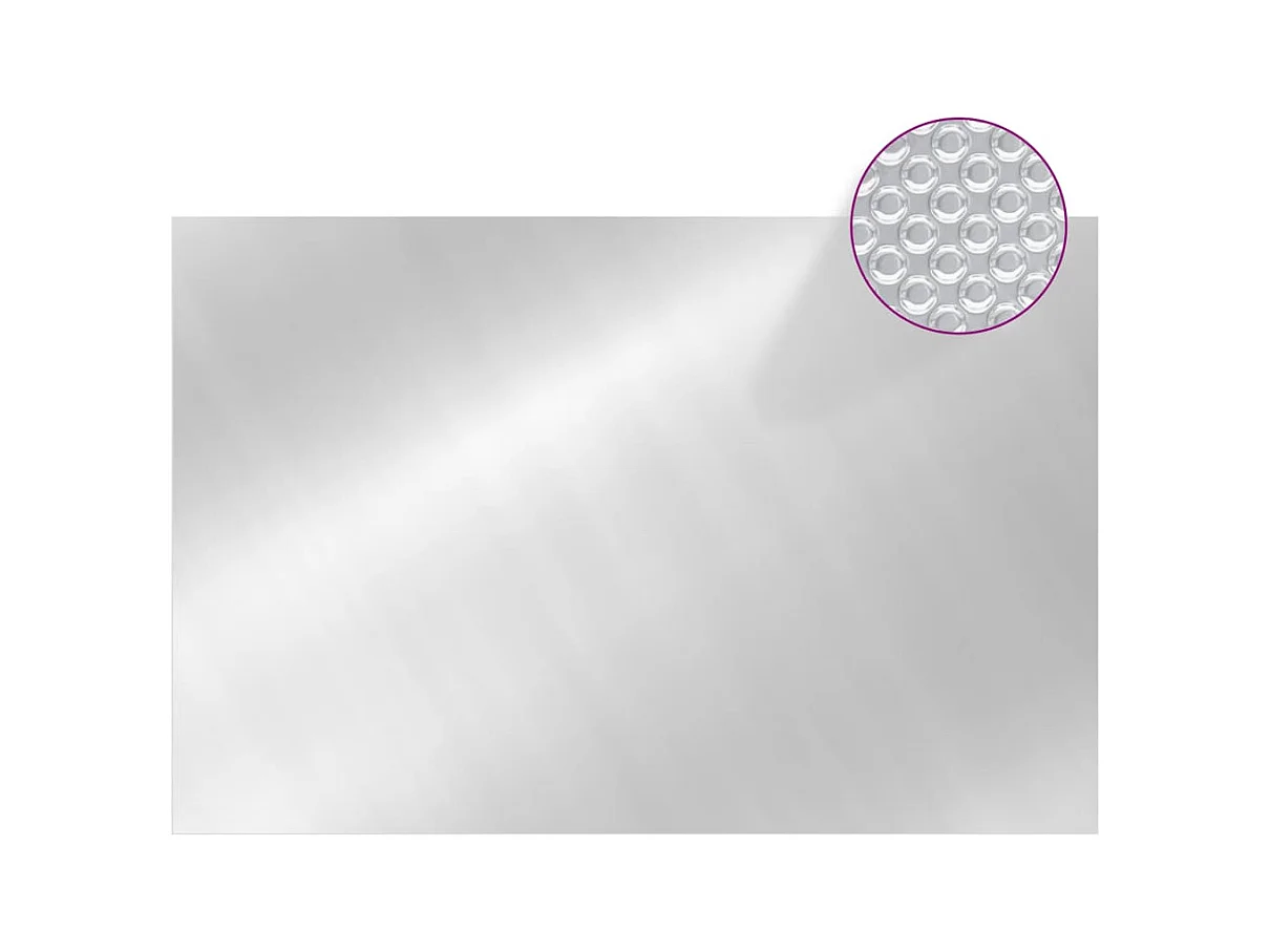 Couverture de piscine rectangulaire 600x400 cm PE Argenté FR220283