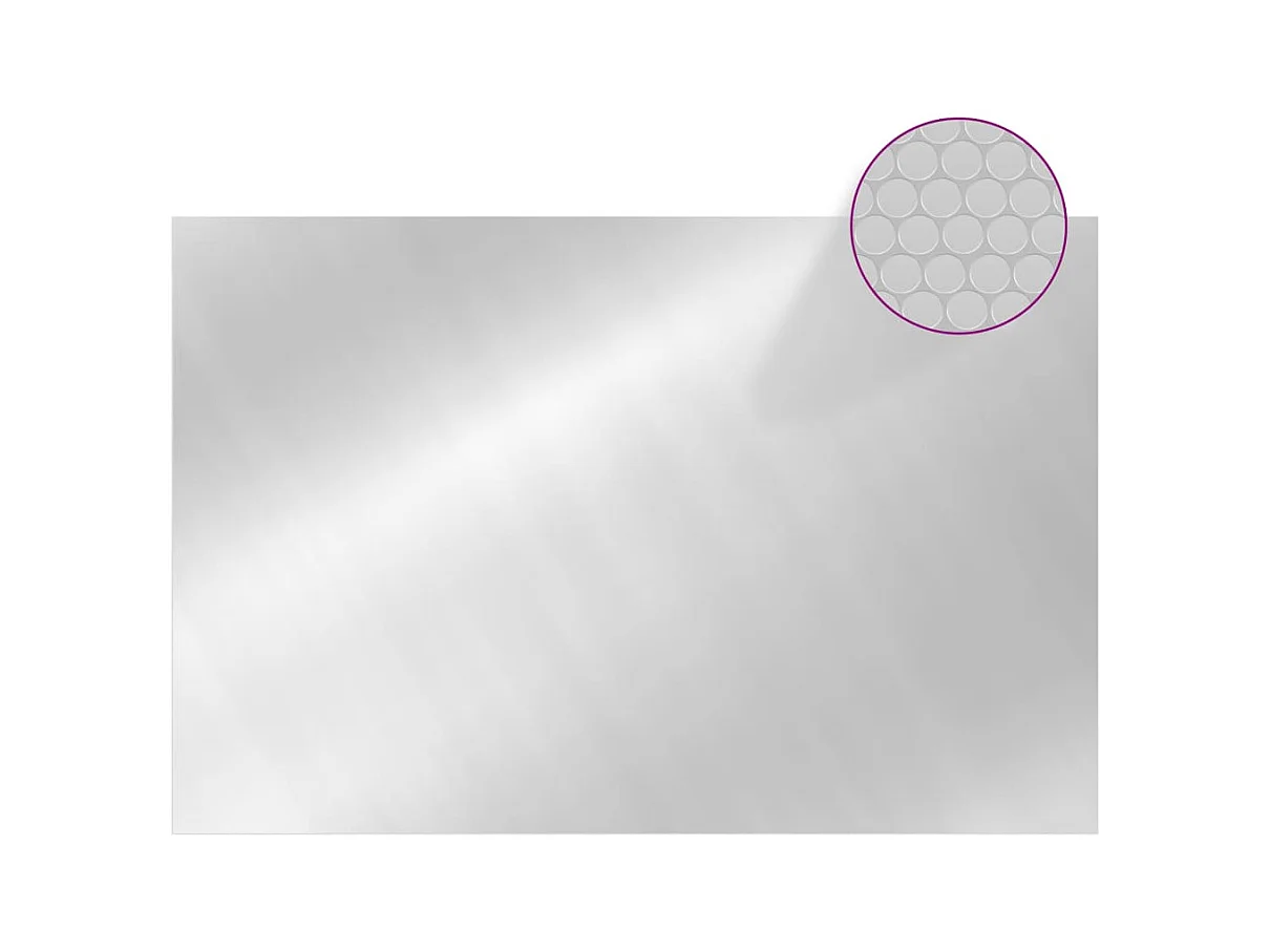 Couverture de piscine rectangulaire 600x400 cm PE Argenté FR220283
