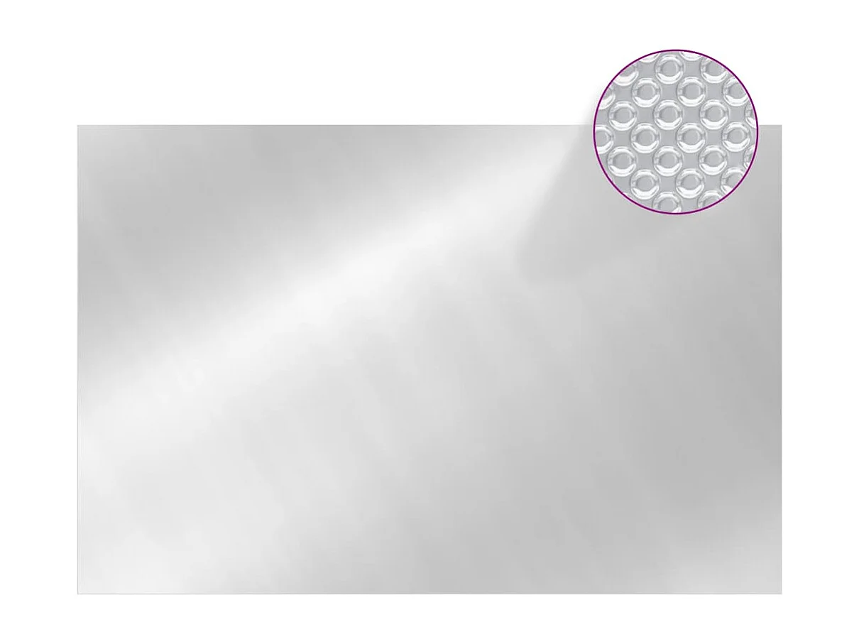 Couverture de piscine rectangulaire 600x400 cm PE Argenté FR220283