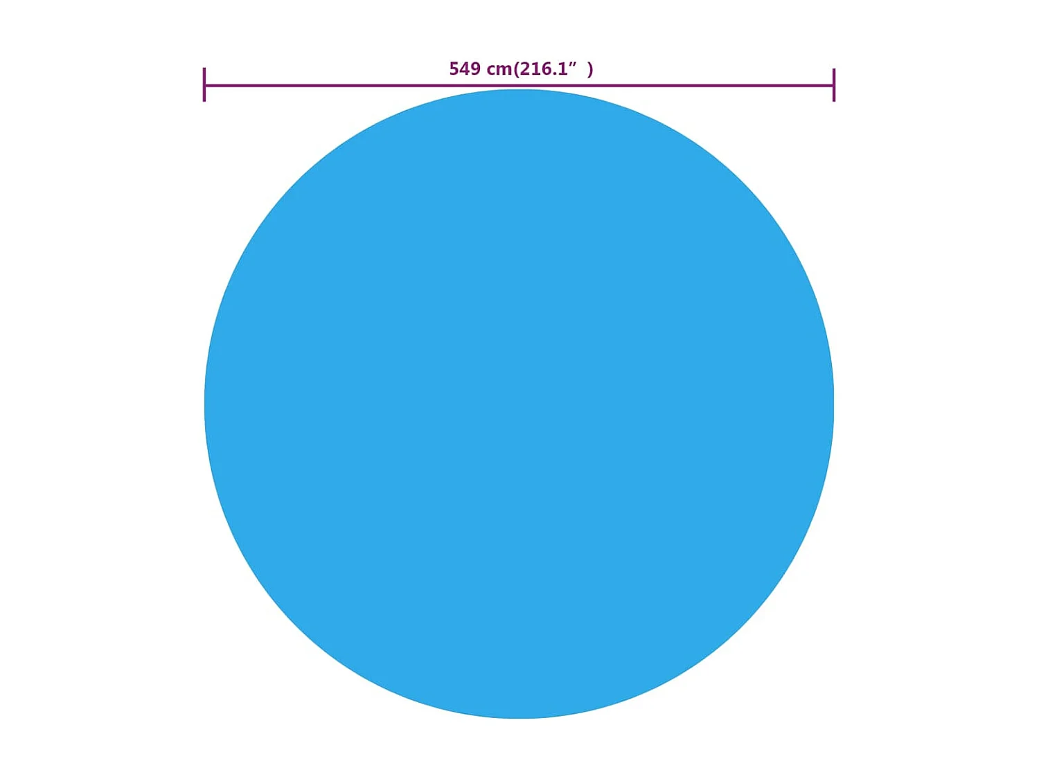 Couverture de piscine ronde 549 cm PE Bleu FR497354