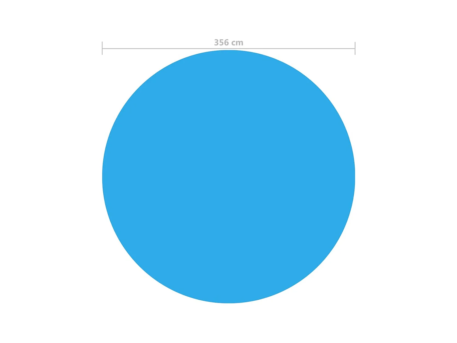 Cubierta de piscina PE azul 356 cm ES852169