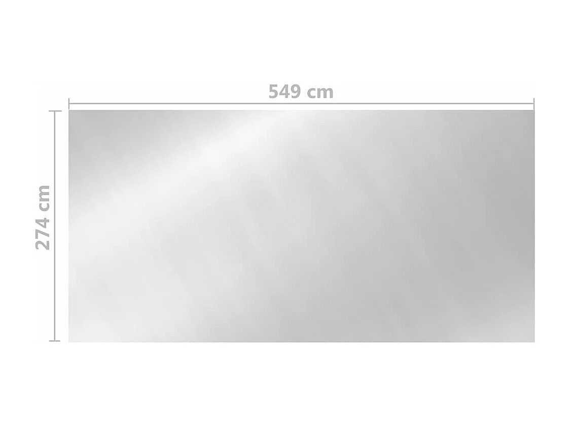 Zwembadhoes 549x274 cm PE zilverkleurig BE706364