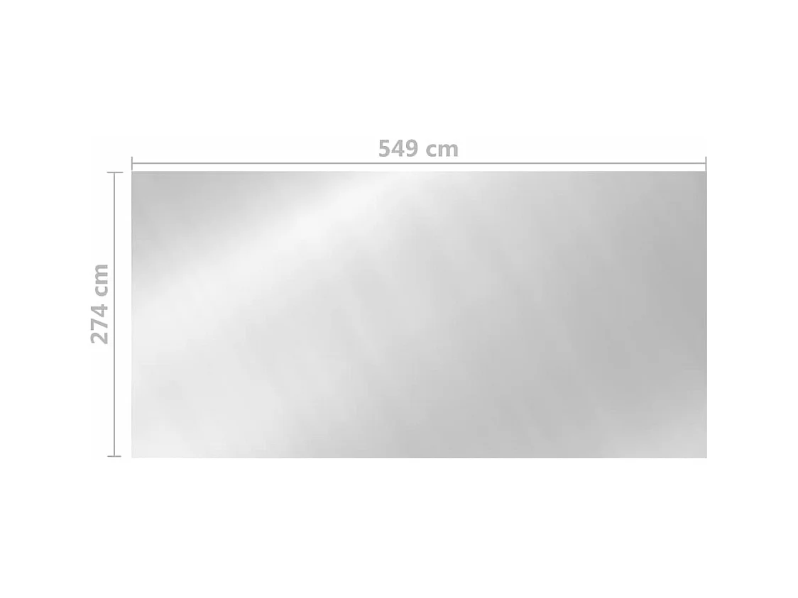 Couverture de piscine Argenté 549x274 cm PE FR898560
